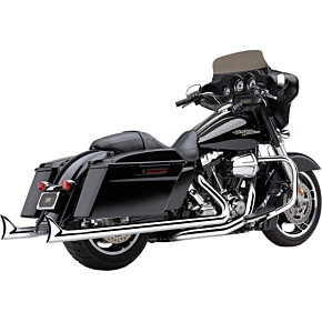 Dual Speedster Exhaust - Chrome - Fishtail -  '17-'19 Dresser 6975