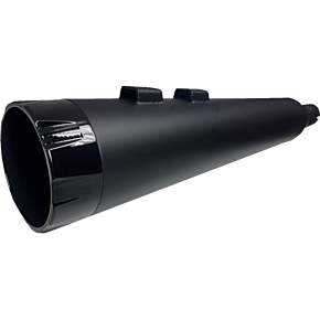 4-1/2" Straight Can Slip-On Mufflers - Black with Black End Cap - Twin Cam Touring 1F744B