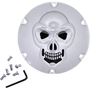 Skull Derby Cover - Chrome - 6 Hole 1107-0631
