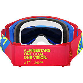 Supertech Goggle - Corp - Red/Blue - ABS Vision - Blue Mirror Lens 5100325-3055