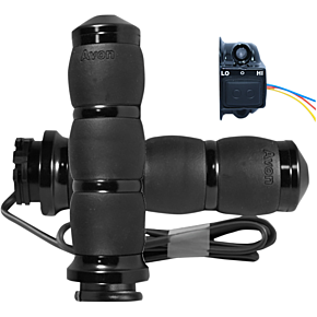 Grips - Heated - Velvet Air - Cable - Black AIR-96-HT