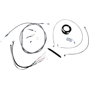 Handlebar Cable/Brake Line Kit - Quick Connect - Complete - 12" - 14" Ape Hangers - Stainless LA-8156KT2-13