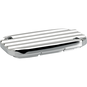 Master Cylinder Cover - Hydraulic Clutch - Finned - Chrome 08-012C