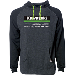 Kawasaki 21 Racewear Hoodie - Charcoal/Black - XL 24-88126