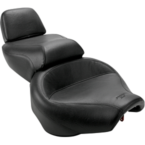 Seat - Vintage - Wide - Touring - Without Driver Backrest - One-Piece - Smooth - Black - Virago 75244