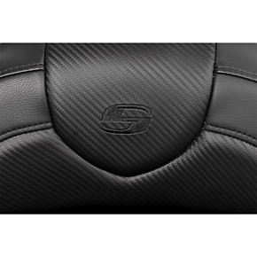 Roadsofa™ Seat - with Backrest - Carbon Fiber - Black Stitch - FL '08-'19 808-07B-185B0