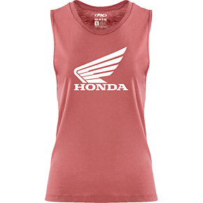Women's Honda Wing Muscle Tank Top - Paprika - Large 27-87354