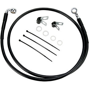 Brake Line - Front - Black - +4" -  FXDL '01-'05 1741-2570