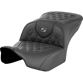 Roadsofa™ Seat - without Backrest - Gray Lattice Stitch - FLTR/FLHX '23-'24 823-07-18202