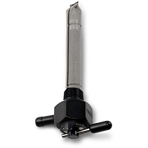 Pingel Fuel Valve - Black Chrome - 3/8" NPT - Hex