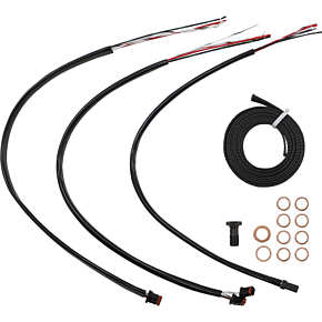 Cable Kit - 12" - 14" Ape Hanger Handlebars - Midnight LA-8056KT2-13M