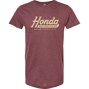 Honda Established T-Shirt - Heather Burgundy - Large NP23S-M2294-L