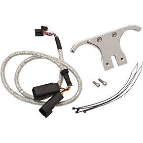 Chrome Handlebar Clamp Mount with T-Bar Drag Bar - Includes Wiring Harness AI-250