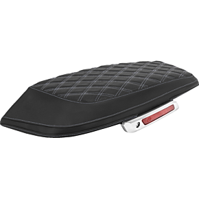 Saddlebag Lid Covers - Lattice - Silver Stitch - FLH/FLT '23-'25 L870-23-18405