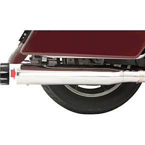 4" Quick Change Series Slip-On Mufflers - Chrome - FL '95-'16 1F740