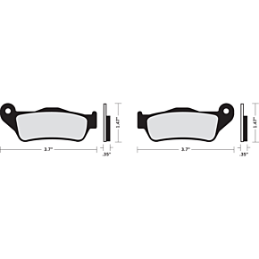 Organic Brake Pads - Street 500/750 XG 1720-0282