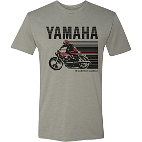 Yamaha Cycle T-Shirt - Stone Gray/Red - Medium NP21S-M1968-M