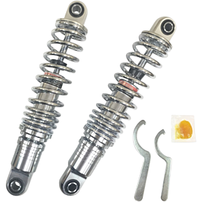 Drag Specialties Shocks Premium Ride-Height Adjustable Shocks - Chrome - Heavy Duty - 13" C16-0163H