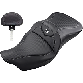 Saddlemen Heated Road Sofa Seat - Carbon Fiber - Backrest