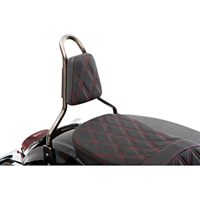 Sissy Bar Pad - Double Diamond - Red - Tapered 0822-0451