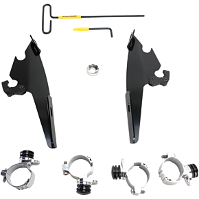 Memphis Shades Batwing - Mounting Kit - Black - XL883 MEB2004