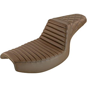 Saddlemen Step Up Seat - Tuck and Roll/Lattice Stitched - Brown