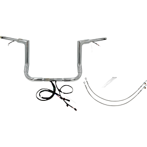 Fat Baggers Inc Handlebar Kit - Flat Top - 12" - Chrome 601212