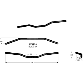Handlebar - Low Bend - Black 300905