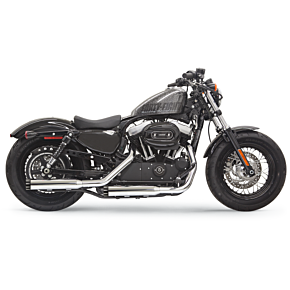 Firepower Series Slip-On Mufflers - Chrome/Black - Fluted - Sportster 1X27T