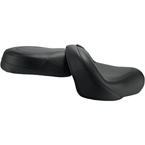 Seat - Vintage - Wide - Touring - With Driver Backrest - Two-Piece - Smooth - Black - VStar 950 79571