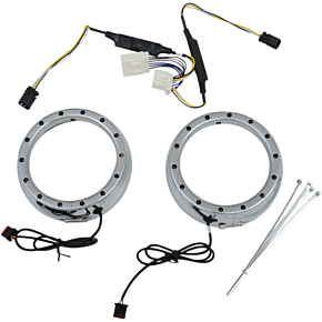 Custom Dynamics Lighted Passing Lamp Trim Ring '96-'05 FLHT - Chrome CDTB-45TR-3C