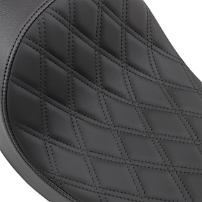 Drag Specialties Seat - 3/4 Low Solo - Diamond Stitch - Black 0803-0543