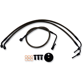 La Choppers Brake Lines - 18" - 20" Ape Hanger Handlebars - Midnight LA-8010B19M