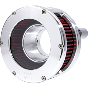 Air Cleaner - BA Series - Raw - Clear Cover - Red - M8 5432