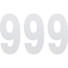 FX Number 9 - White - 6" 02-4469