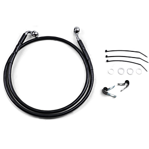Brake Line - Front - Black - +4" - FXD '00-'05 1741-2558