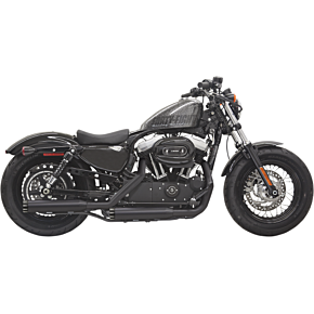 Firepower Series Slip-On Mufflers - Black - Fluted - Sportster 1X27TB