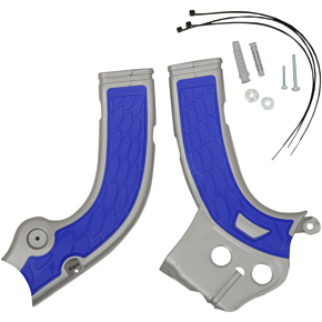 Acerbis X-Grip Frame Guards - YZF - Silver/Blue