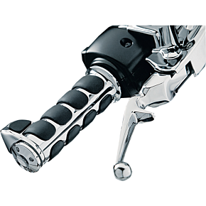 Kuryakyn Chrome ISO®-Grips w/ Throttle Boss for '08 - '19 FLT