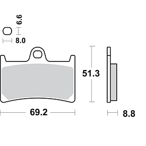 Sbs HS Brake Pads - Yamaha - 634HS 634HS