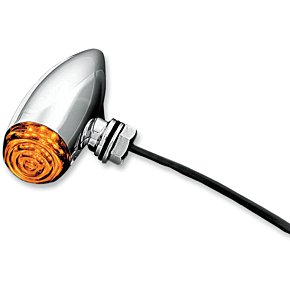 Kuryakyn Mini LED Bullet Lights - Amber/Smoke Lens - Chrome