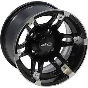 Wheel - Roll'n 104 - Rear - Machined Black - 12x7 - 4/110 - 2+5 2744-031AB