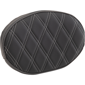 Sissy Bar Pad - Double Diamond - Silver - Oval 0822-0447