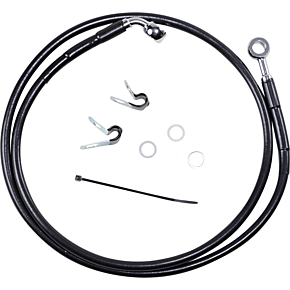 Brake Line - Front - Black - +8" - '04-'10 XL 1741-2530