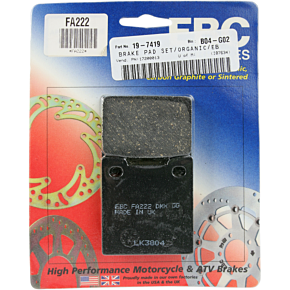 Organic Brake Pads - RF 900 R - FA222 FA222