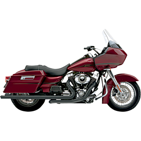 Cobra Dual Speedster Exhaust - Black - Billet Tip - '10-'16 Dresser 6973B