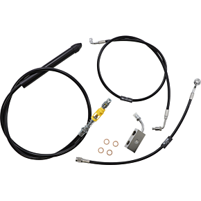 Handlebar Cable/Brake Line Kit - 18" - 20" Ape Hanger Handlebars - Black Vinyl LA-8155KT-19B