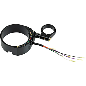 Joker Machine Speedometer Relocation Bracket with Easy Mount Clamp - Black Anodized - For 49 mm Fork 10-307B