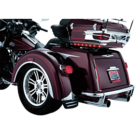 Kuryakyn Rear Mud Flaps - Chrome/Black