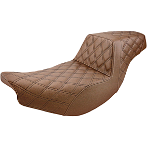 Saddlemen Step Up Seat - Lattice Stitched - Brown